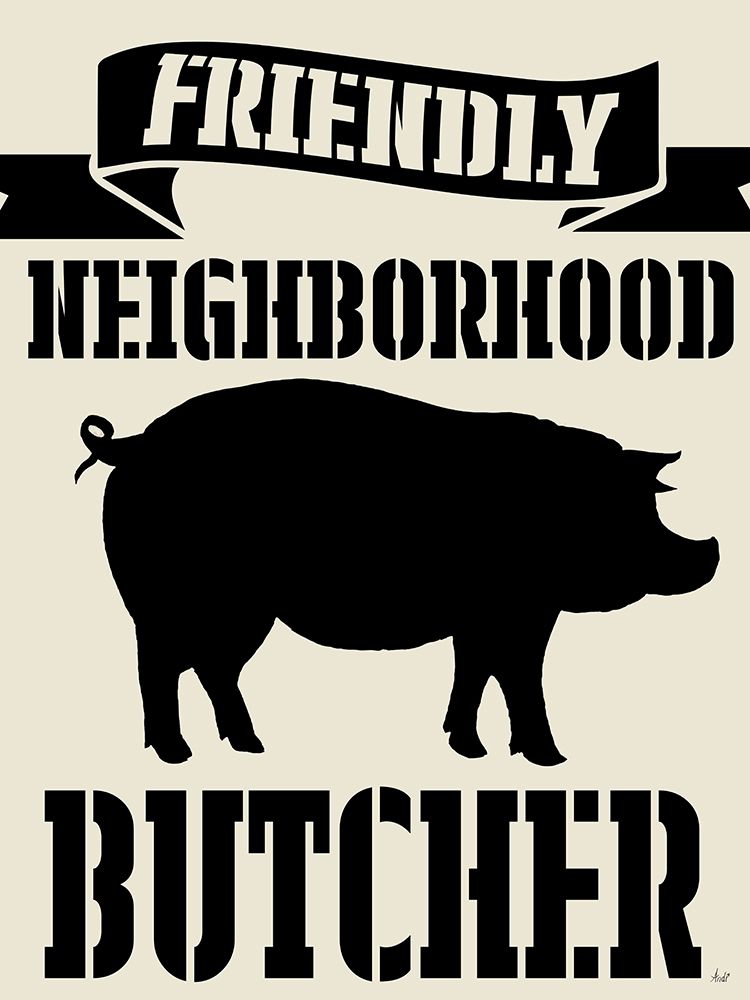 Neighborhood Butcher art print by Andi Metz for $57.95 CAD