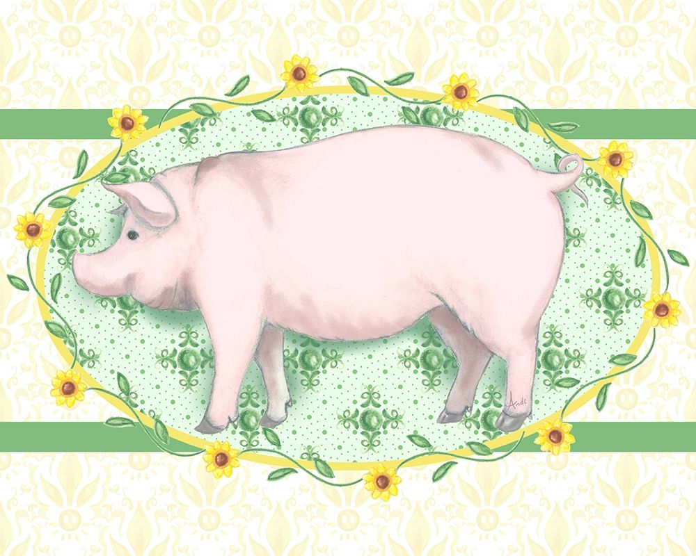Piggy Wiggy I art print by Andi Metz for $57.95 CAD