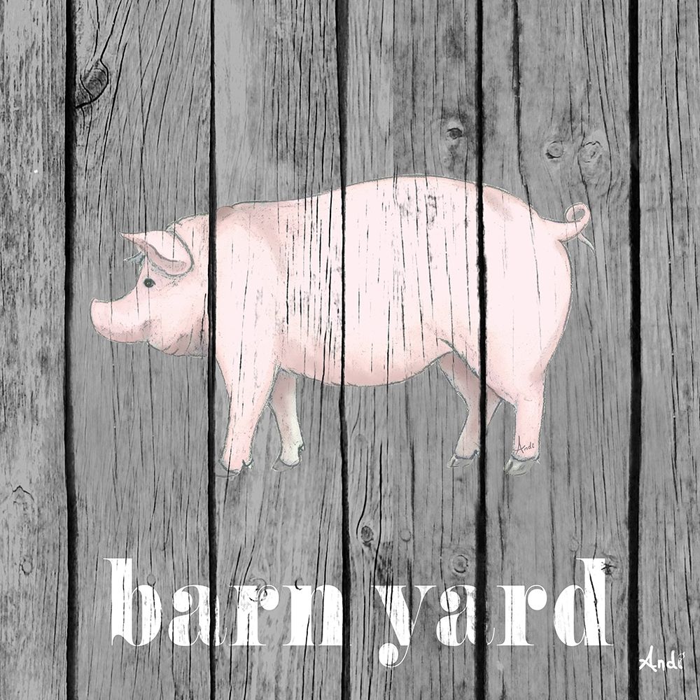 Barnyard Pig art print by Andi Metz for $57.95 CAD