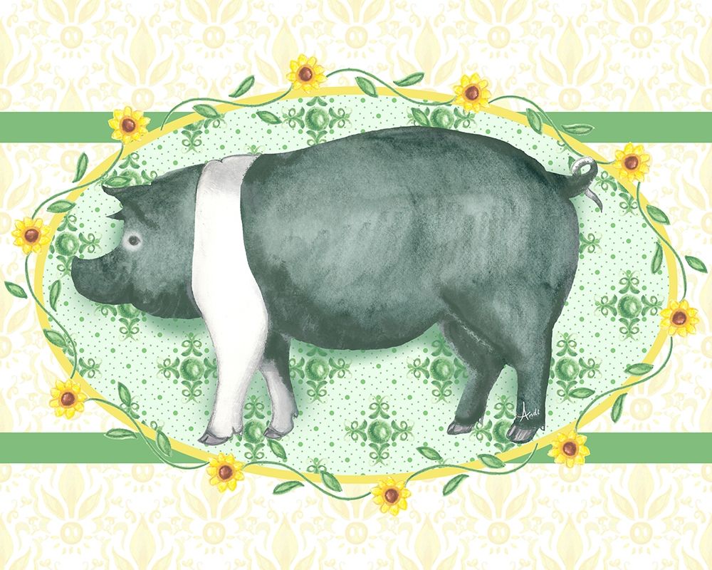 Piggy Wiggy II art print by Andi Metz for $57.95 CAD