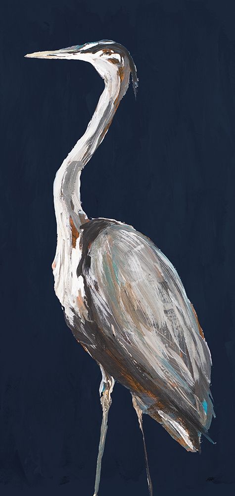 Heron Among Navy Panel I art print by Julie DeRice for $57.95 CAD