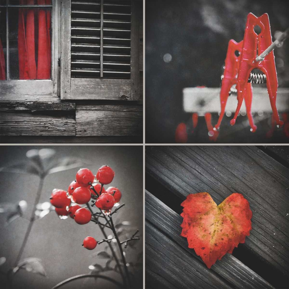 Red Hints Four Pack art print by Gail Peck for $57.95 CAD