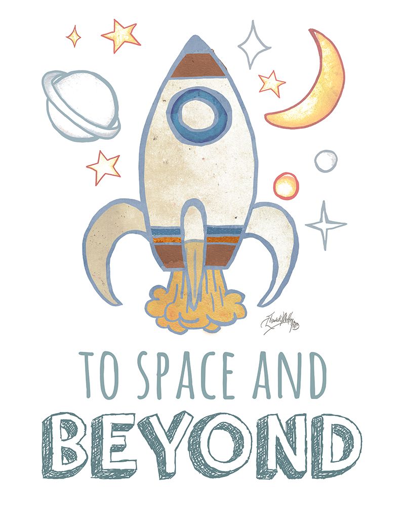To Space and Beyond art print by Elizabeth Medley for $57.95 CAD