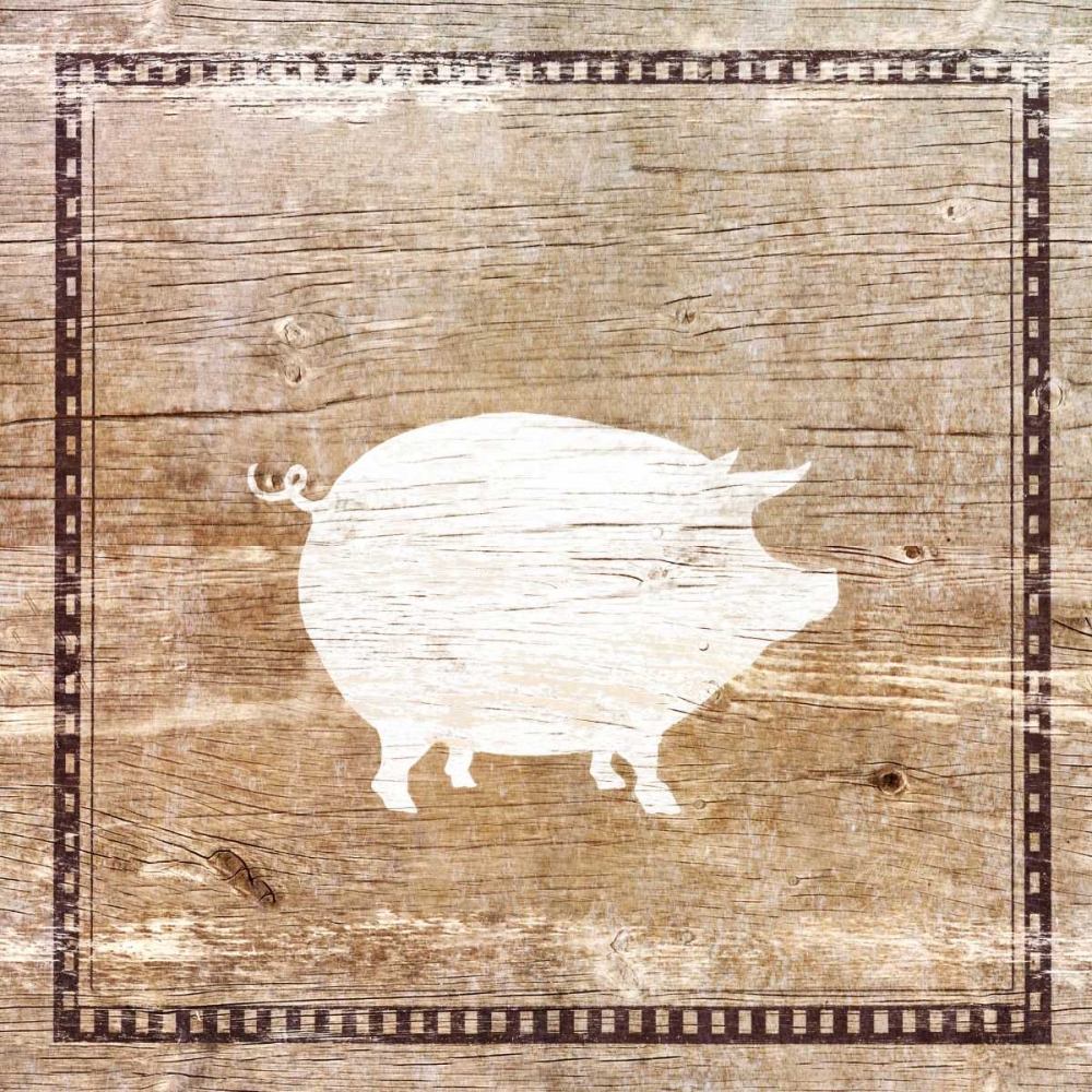 Farm Pig Silhouette art print by Elizabeth Medley for $57.95 CAD