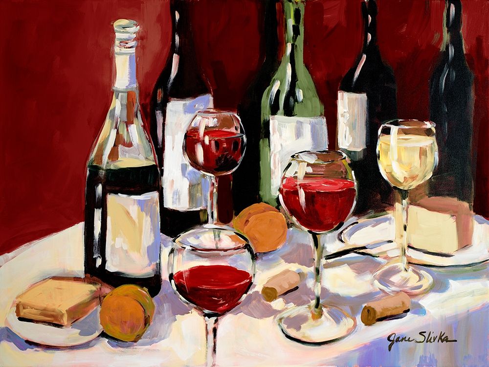 Wine Tasting art print by Jane Slivka for $57.95 CAD