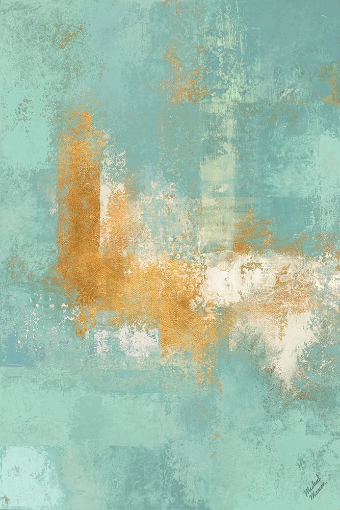 Escape into Teal Abstraction II art print by Michael Marcon for $57.95 CAD