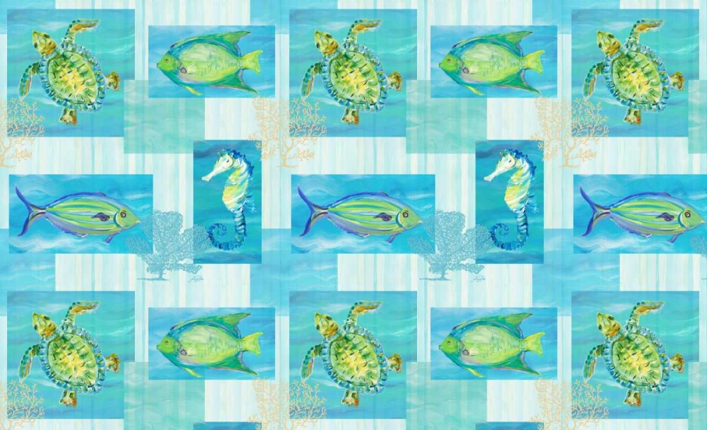 Sealife Rectangle V art print by Julie DeRice for $57.95 CAD