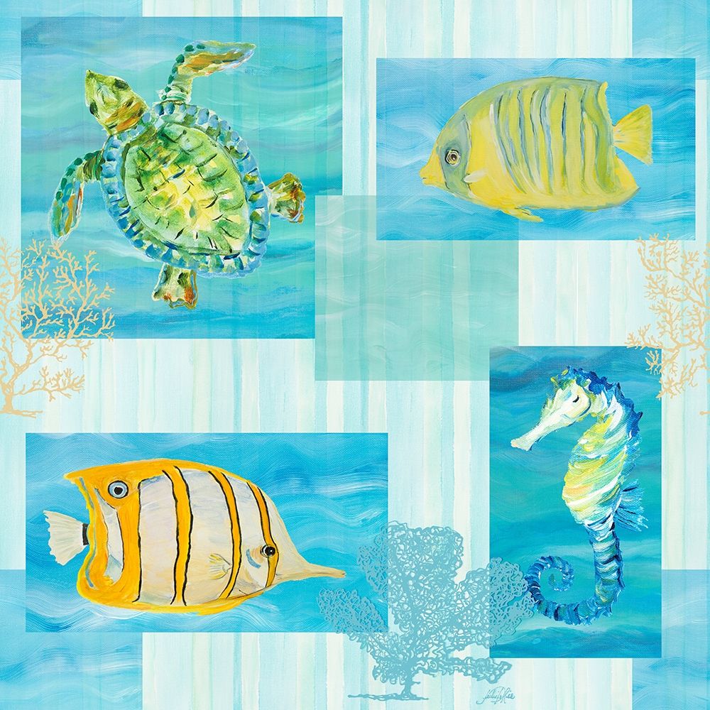 Sealife Pattern II art print by Julie DeRice for $57.95 CAD