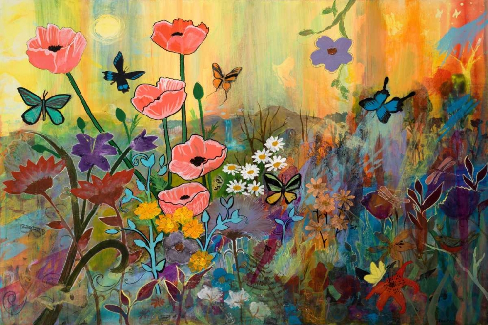 Pink Poppies in Paradise art print by Robin Maria for $57.95 CAD
