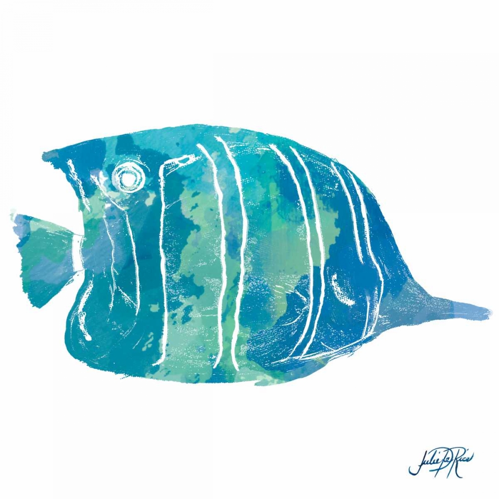 Watercolor Fish in Teal III art print by Julie DeRice for $57.95 CAD