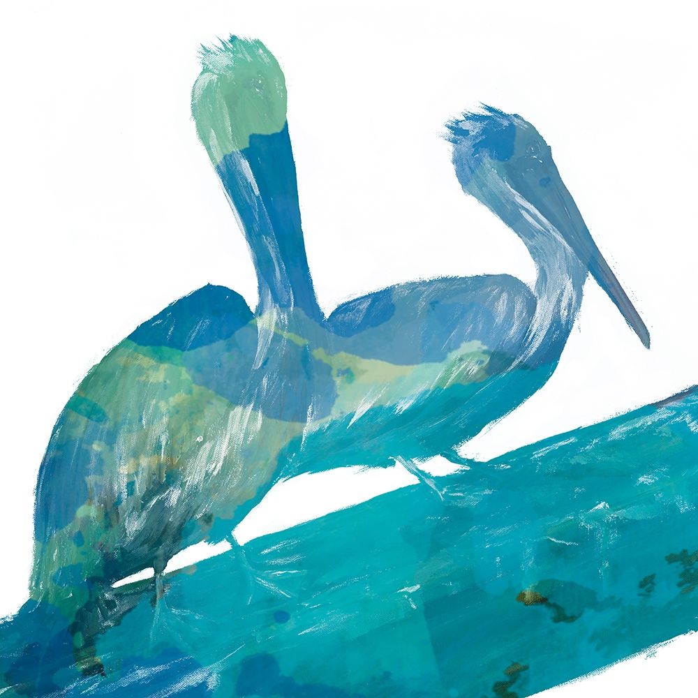 Watercolor Pelican Square 11 art print by Julie DeRice for $57.95 CAD