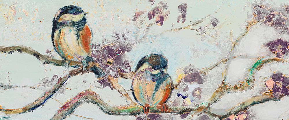 Birds on Cherry Blossom Branch art print by Patricia Pinto for $57.95 CAD