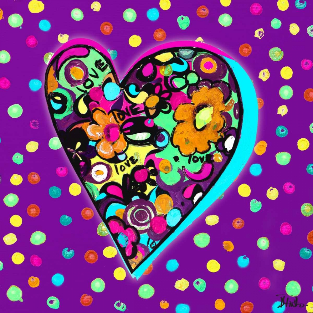 Neon Hearts of Love I art print by Patricia Pinto for $57.95 CAD