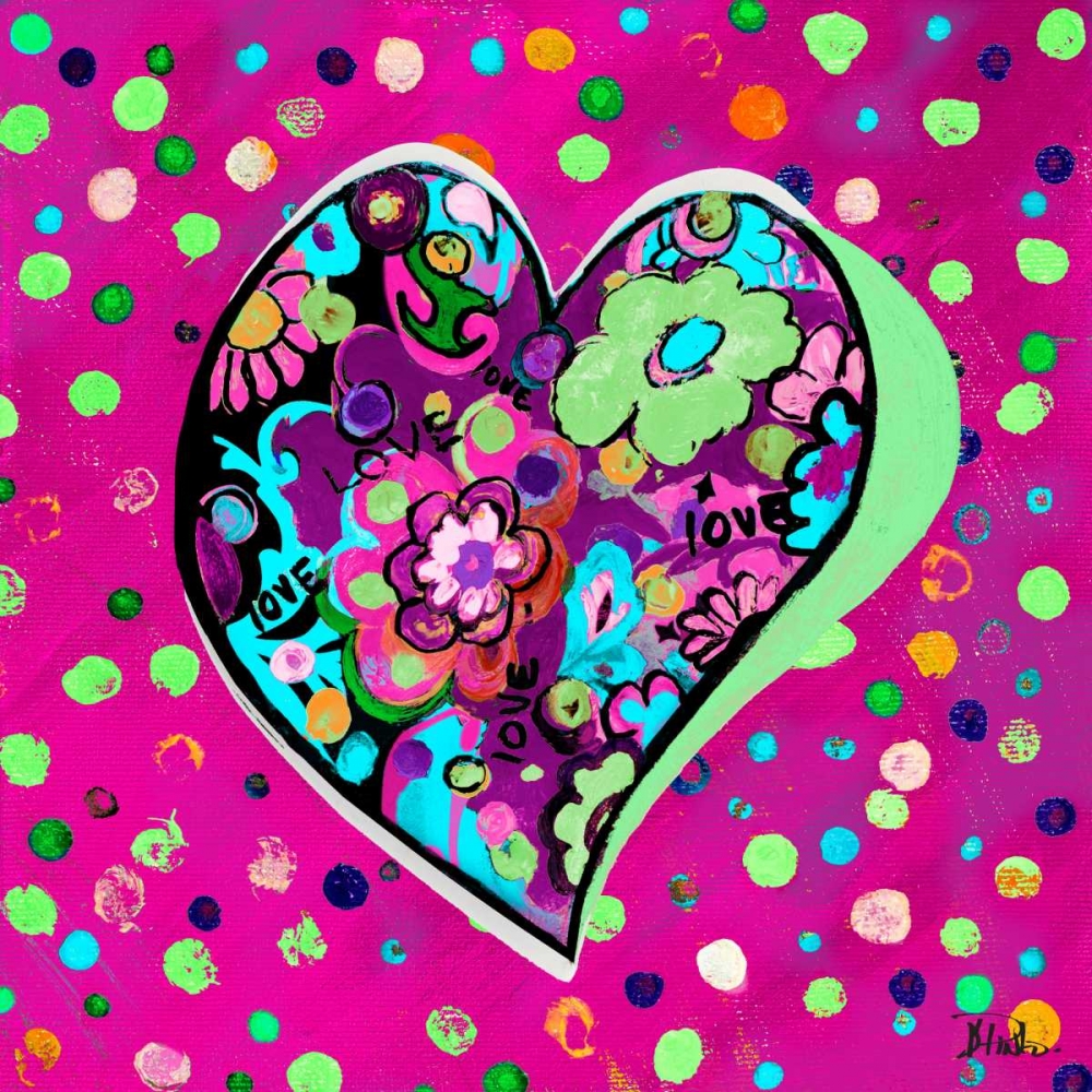 Neon Hearts of Love II art print by Patricia Pinto for $57.95 CAD
