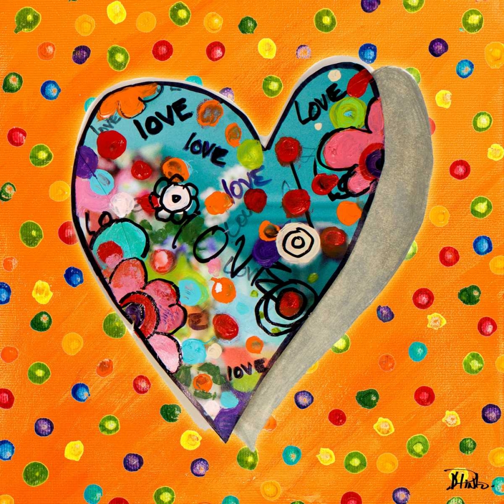 Neon Hearts of Love IV art print by Patricia Pinto for $57.95 CAD