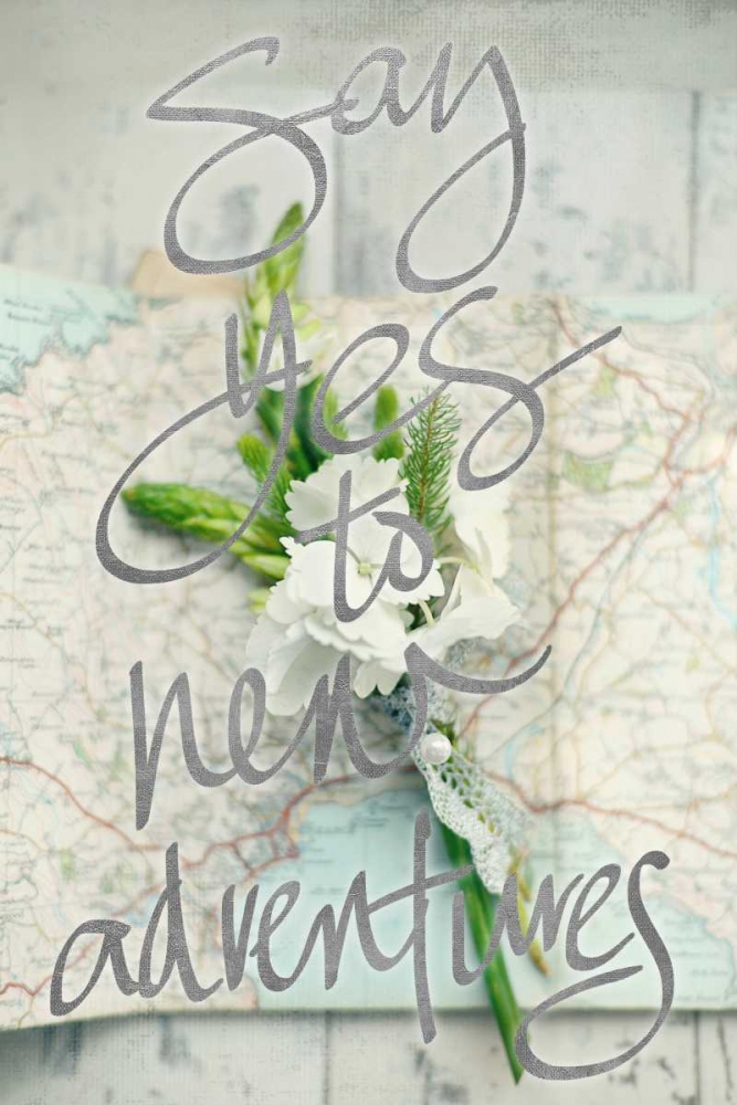 Say Yes To New Adventures (silver) art print by Sarah Gardner for $57.95 CAD