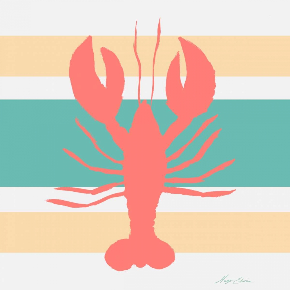 Sea Creature on Stripes II art print by Hugo Edwins for $57.95 CAD