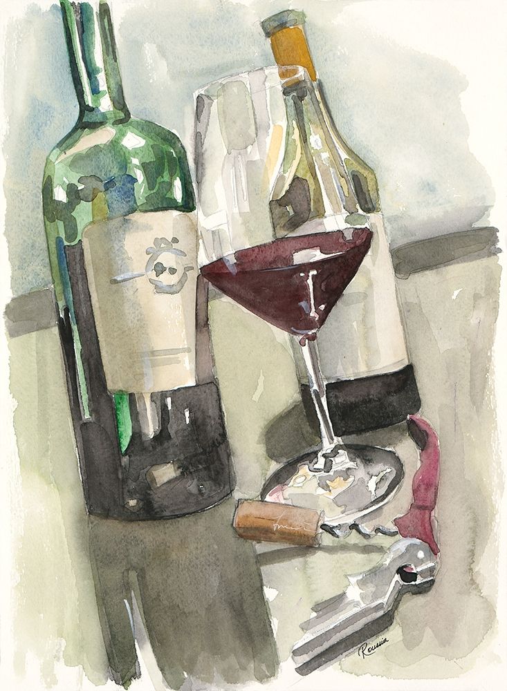 Wine Series II art print by Heather A. French-Roussia for $57.95 CAD