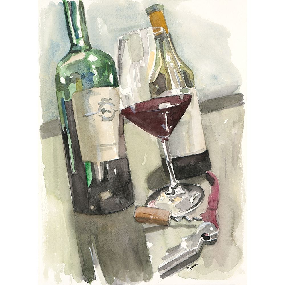 Glass of Red art print by Heather A. French-Roussia for $57.95 CAD