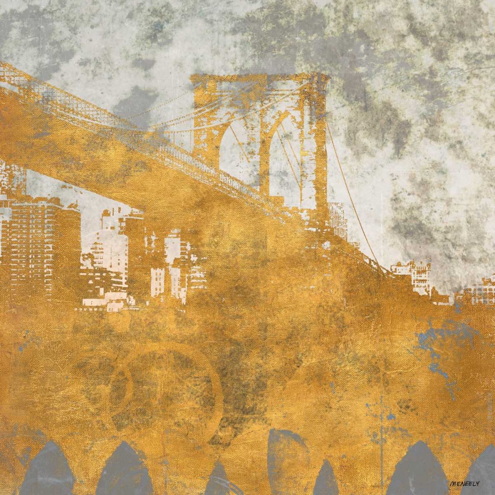 NY Gold Bridge at Dusk I art print by Dan Meneely for $57.95 CAD