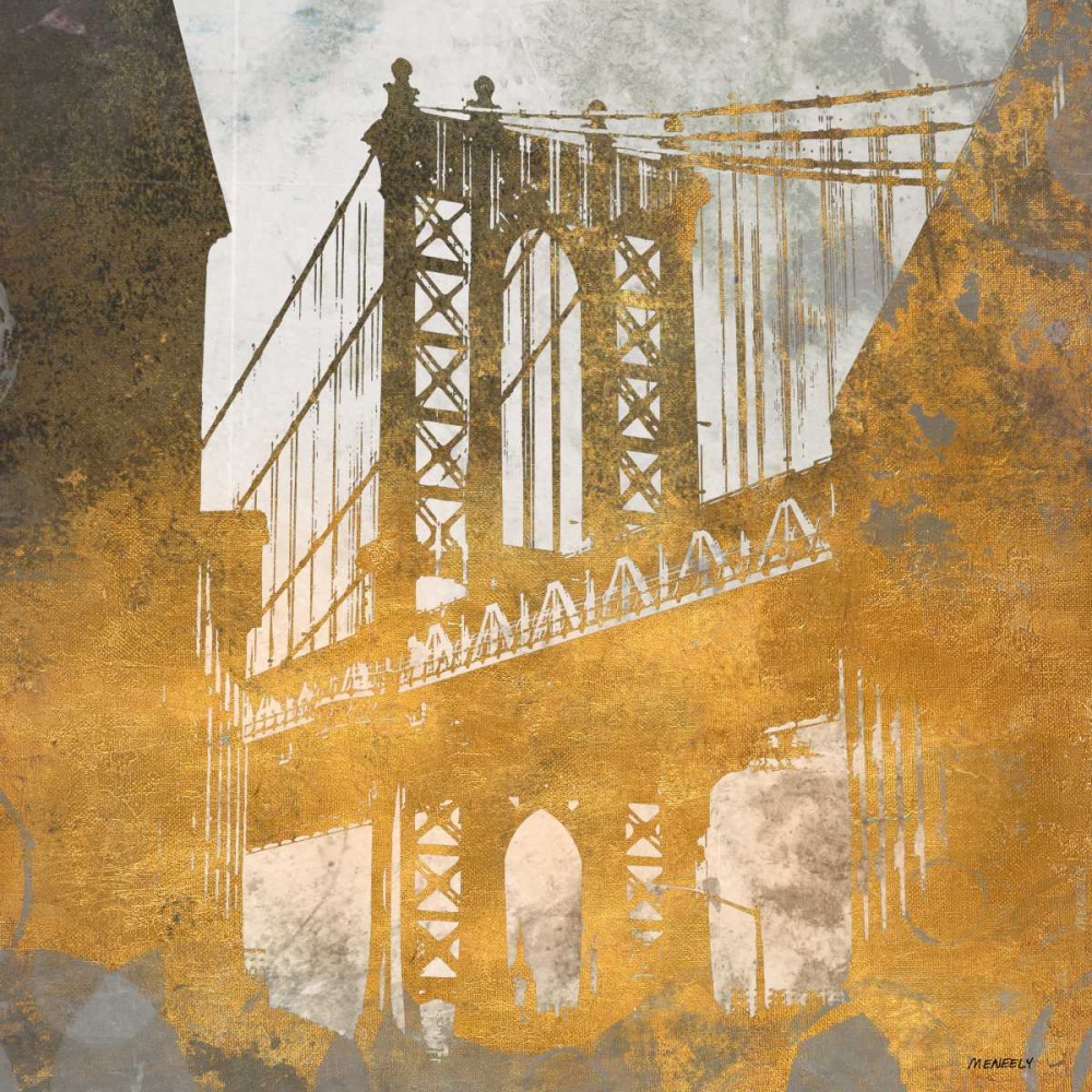 NY Gold Bridge at Dusk II art print by Dan Meneely for $57.95 CAD