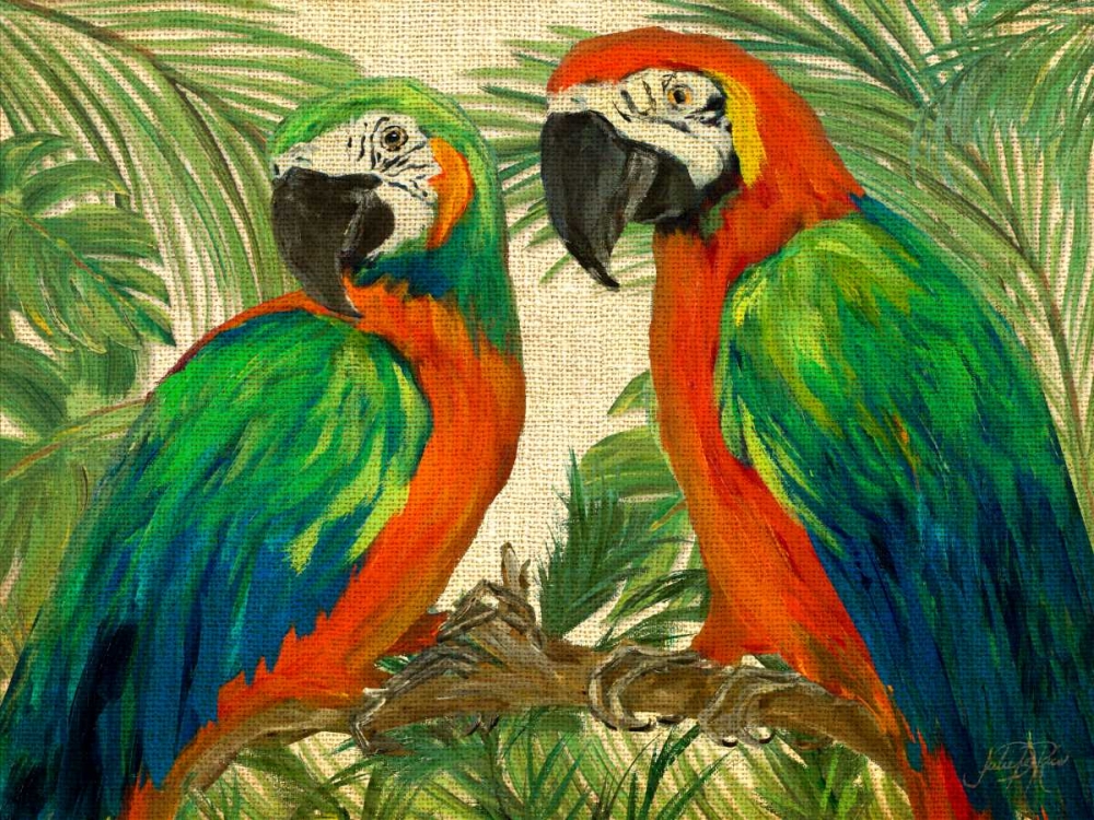 Island Birds on Burlap art print by Julie DeRice for $57.95 CAD