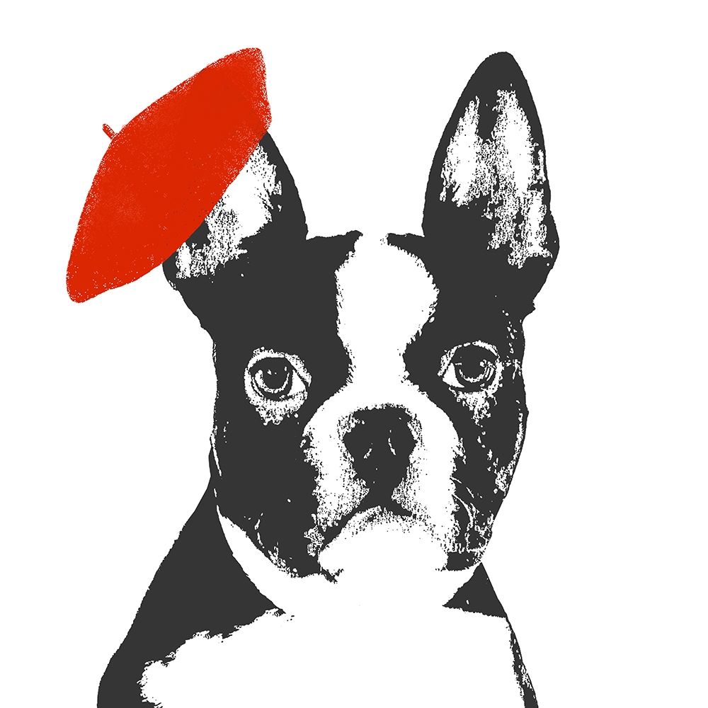 Red Beret Dog art print by SD Graphics Studio for $57.95 CAD
