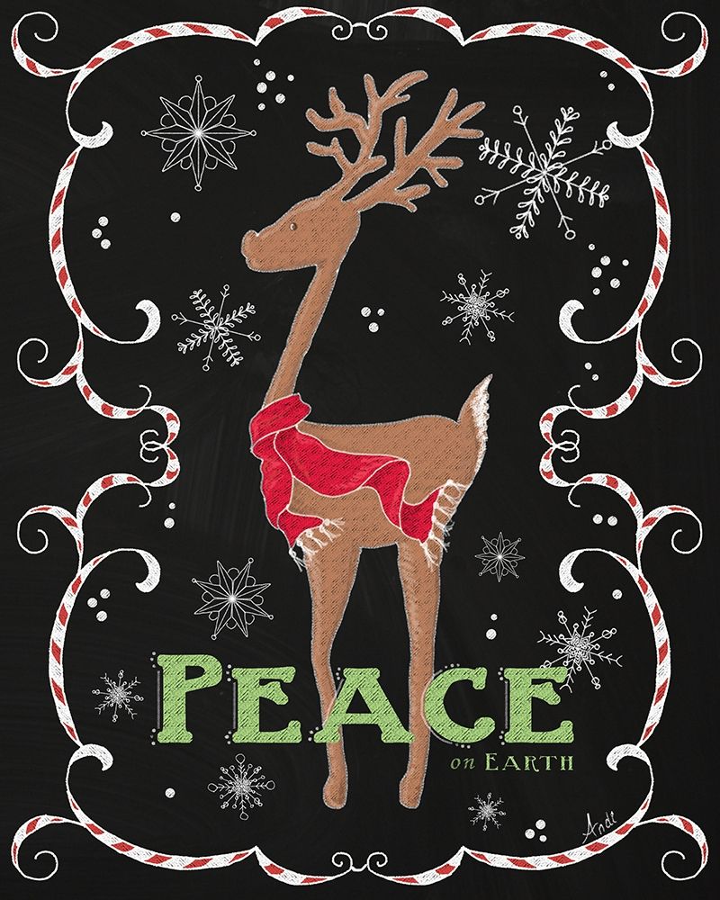 Peace on Earth Deer art print by Andi Metz for $57.95 CAD