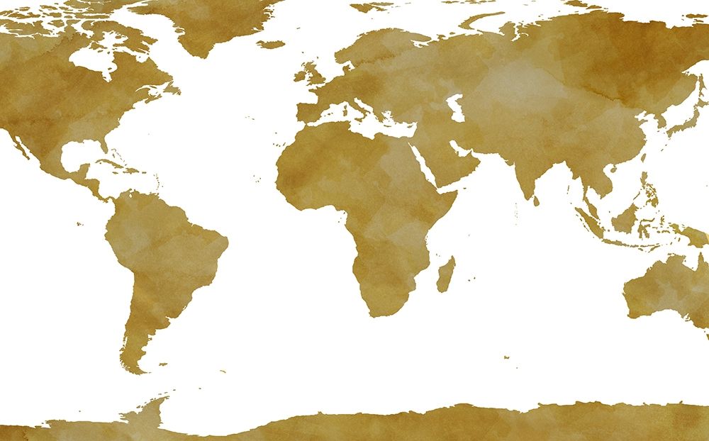 World Map Collection Gold art print by SD Graphics Studio for $57.95 CAD