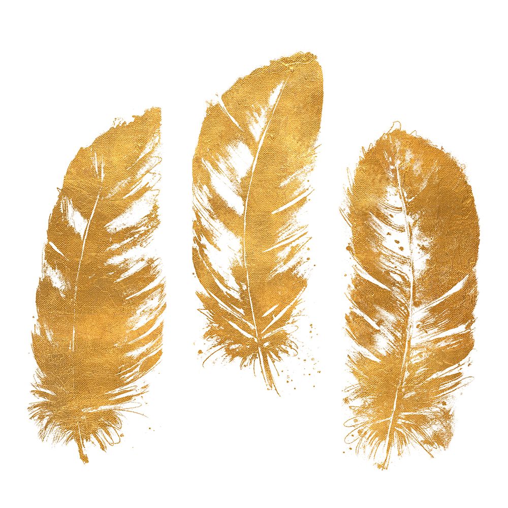 Gold Feather Square art print by Patricia Pinto for $57.95 CAD