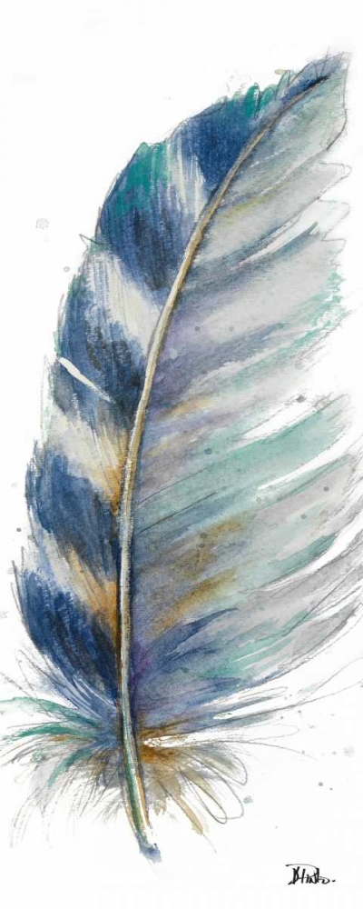 Watercolor Feather White V art print by Patricia Pinto for $57.95 CAD