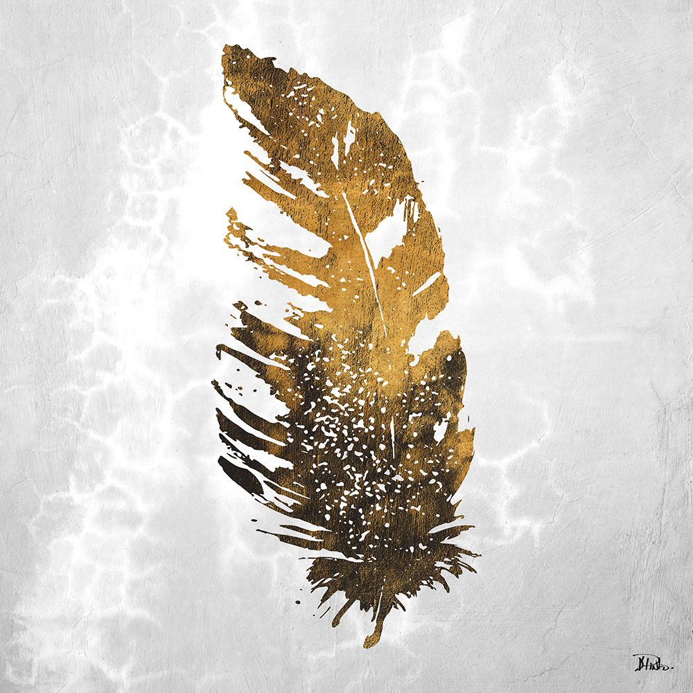 Gold Watercolor Feather II art print by Patricia Pinto for $57.95 CAD