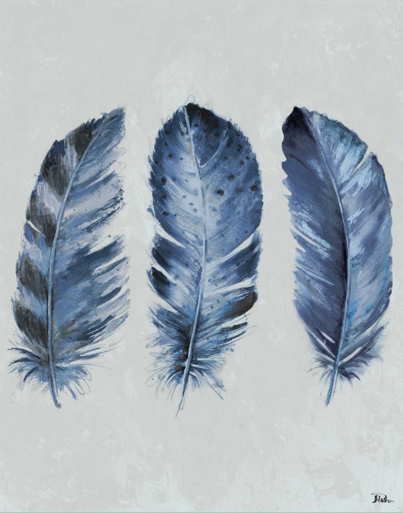 Indigo Blue Feathers II art print by Patricia Pinto for $57.95 CAD