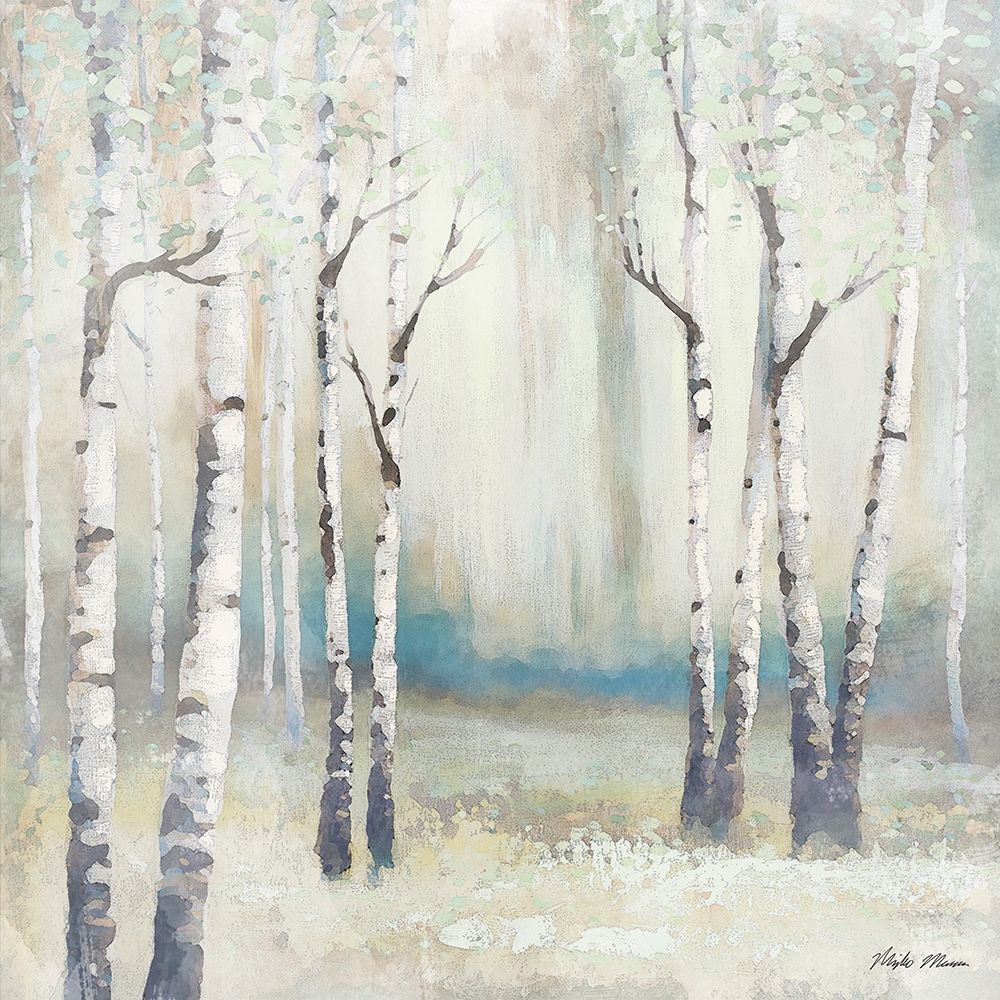 Watercolor December Birch I art print by Michael Marcon for $57.95 CAD