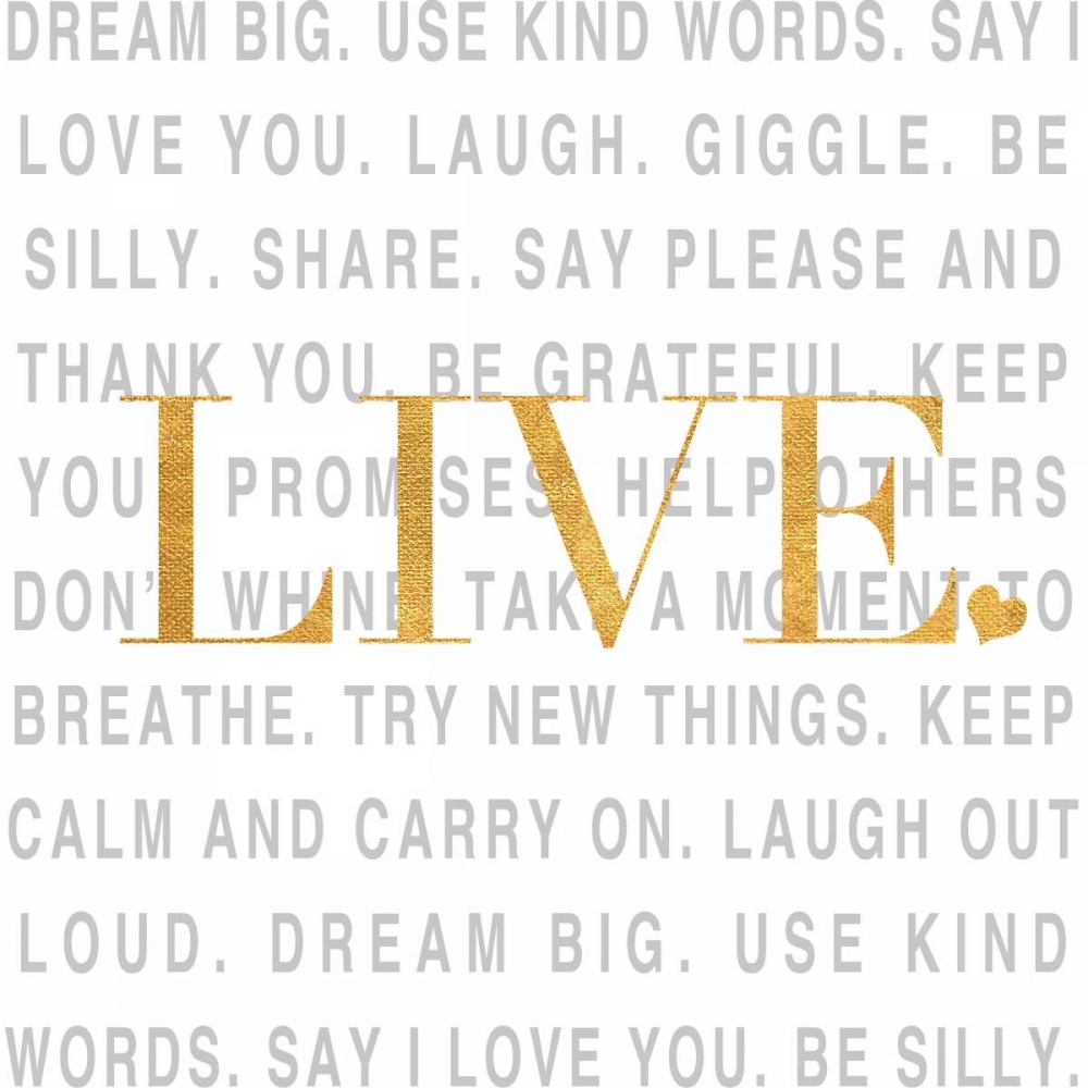 Gold Love and Life II art print by SD Graphics Studio for $57.95 CAD