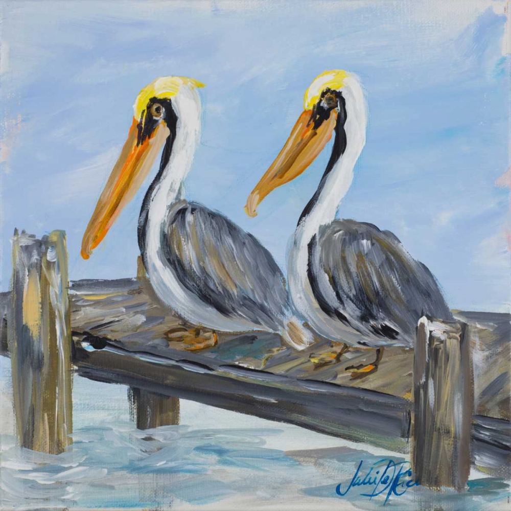 Pelicans On Deck art print by Julie DeRice for $57.95 CAD