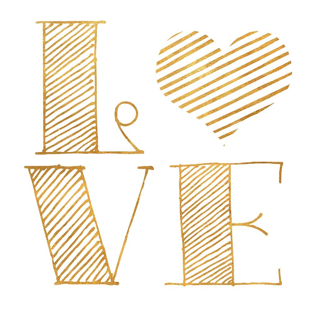 Love Heart Gold art print by SD Graphics Studio for $57.95 CAD