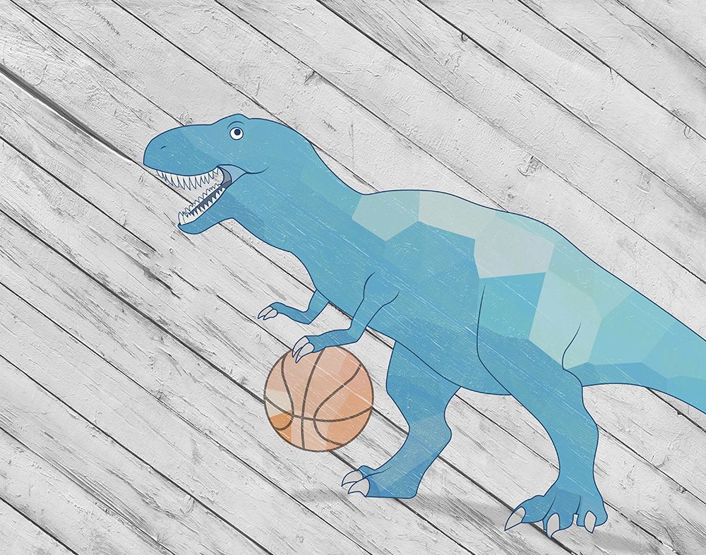 Dino Basketball II art print by SD Graphics Studio for $57.95 CAD