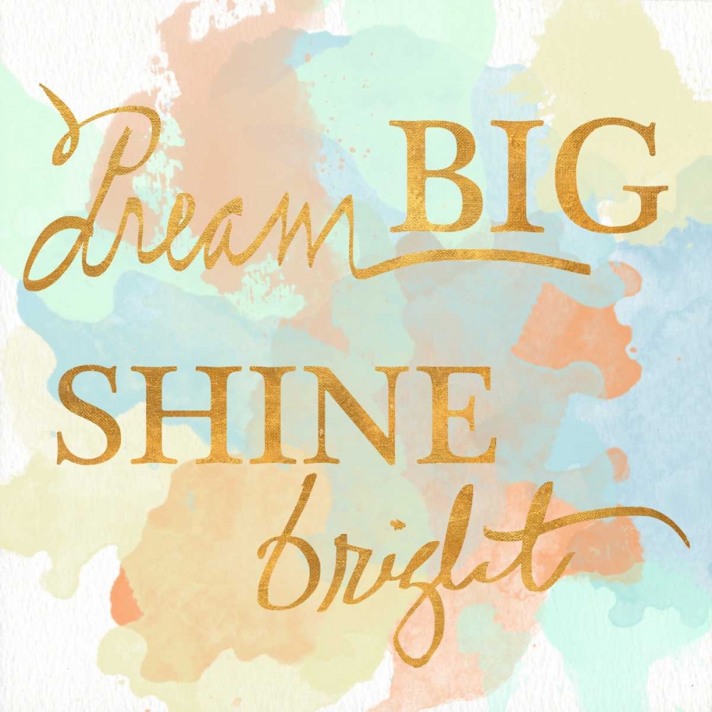 Dream Big and Work Hard Watercolor I art print by SD Graphics Studio for $57.95 CAD