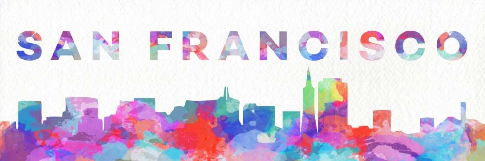 San Francisco Watercolor Skyline art print by SD Graphics Studio for $57.95 CAD