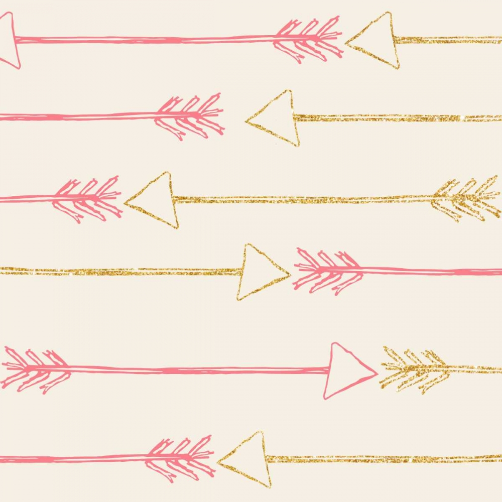 Pink and Gold Arrows art print by SD Graphics Studio for $57.95 CAD