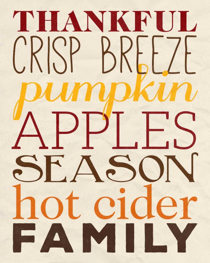 Harvest Words art print by SD Graphics Studio for $57.95 CAD