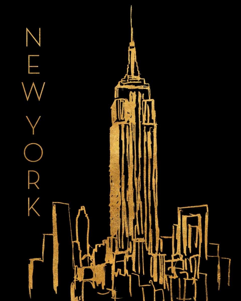 New York on Black art print by Nicholas Biscardi for $57.95 CAD
