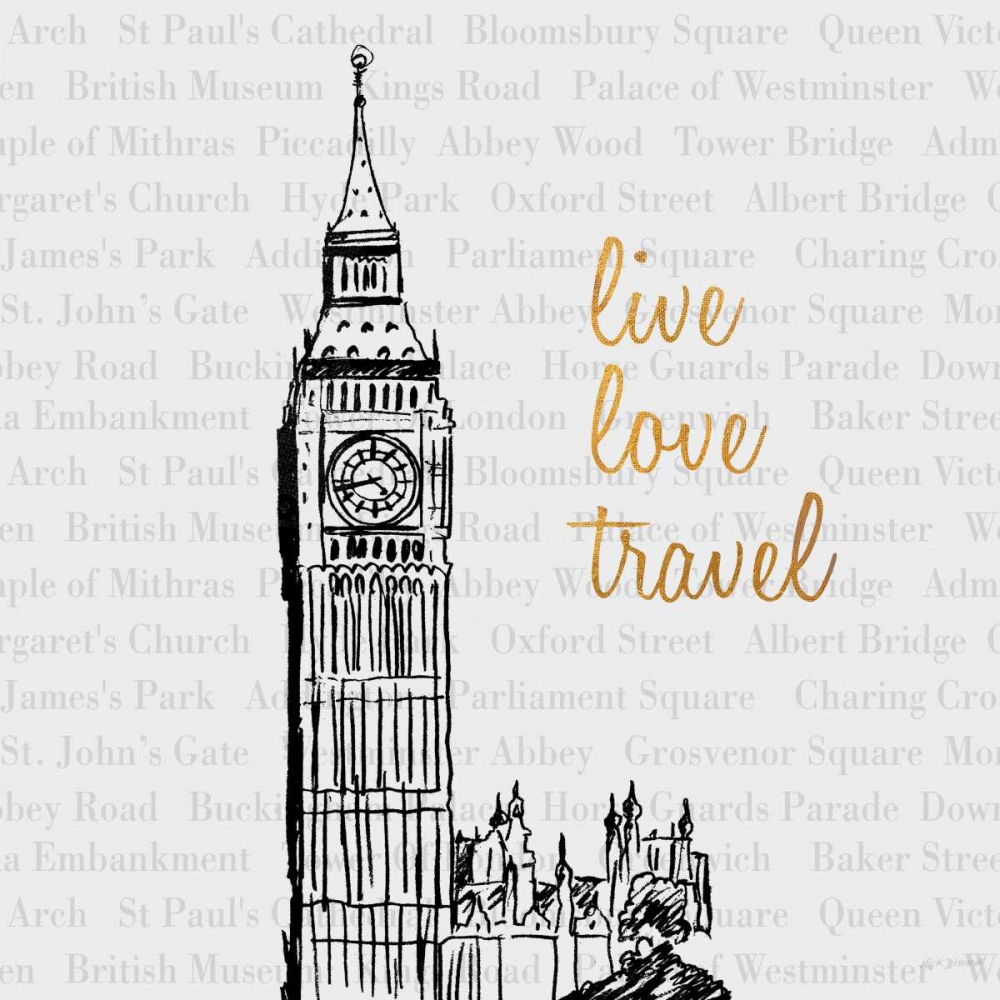Live Love Travel art print by Nicholas Biscardi for $57.95 CAD