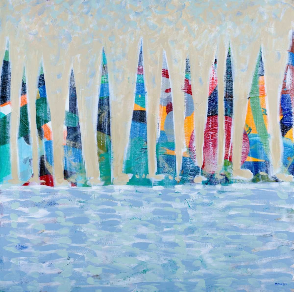 Dozen Colorful Boats art print by Dan Meneely for $57.95 CAD