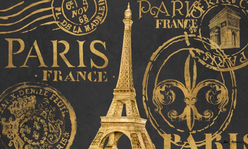 Letters from Paris II art print by Janice Gaynor for $57.95 CAD