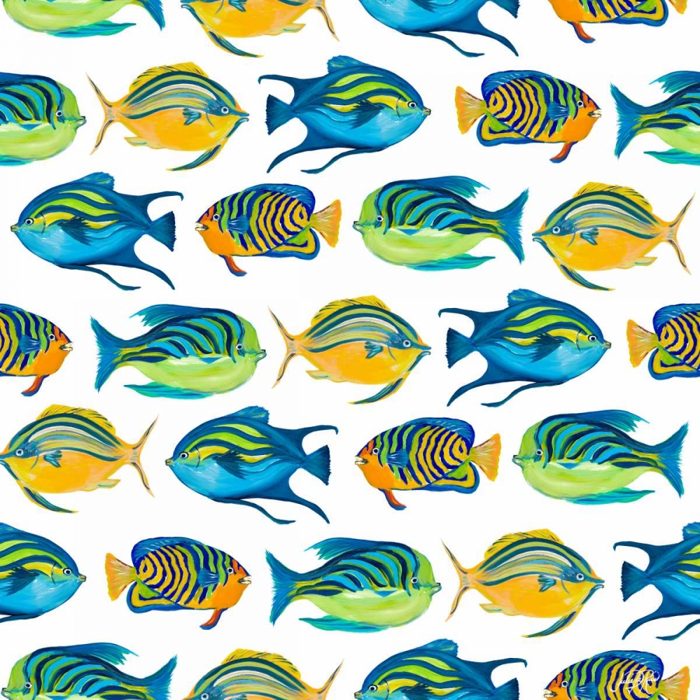 Fishy Pattern art print by Julie DeRice for $57.95 CAD