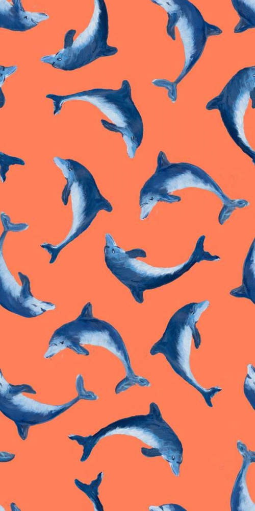 Soaring Dolphin Pattern art print by Julie DeRice for $57.95 CAD