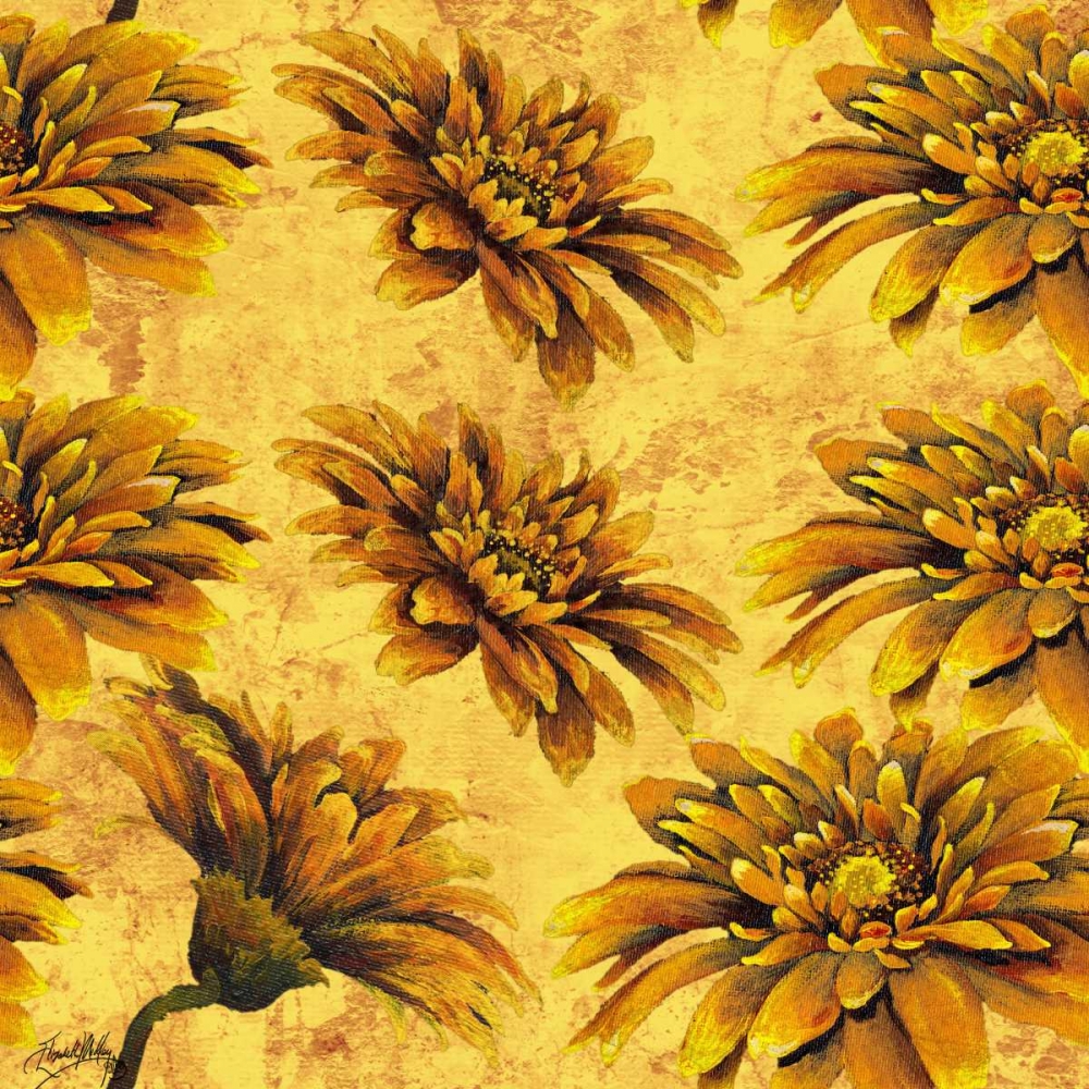 Yellow Floral Pattern I art print by Elizabeth Medley for $57.95 CAD