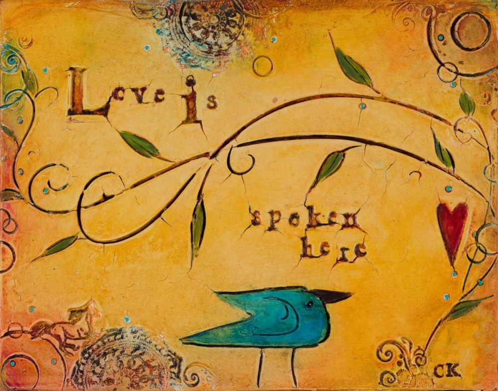 Love is Spoken Here art print by Carolyn Kinnison for $57.95 CAD